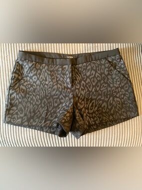 XOXO Black Animal-Print High Waist Shorts